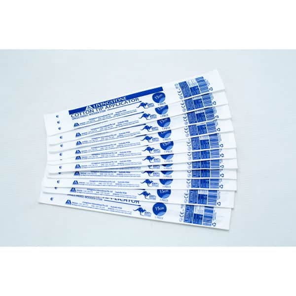 Single Sterile Cotton Tip Applicator/ Swab packet