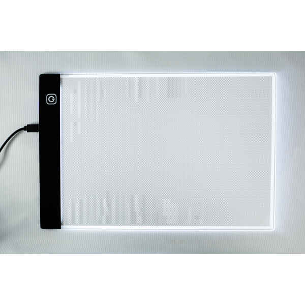 This photo shows Rootlab's LED light pad switched on.